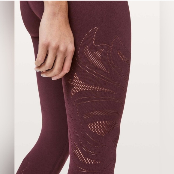 Lululemon Reveal Tight *En Avante 26" leggings tights high waist Dark Adobe sz 6 - Picture 3 of 10